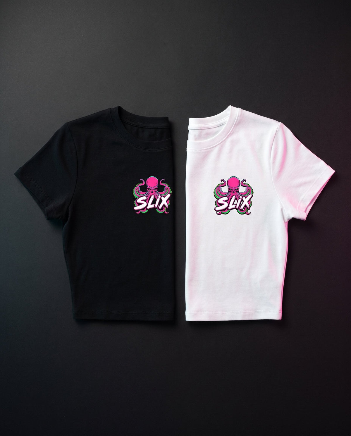 Slix Ladies Crop Top in black and white